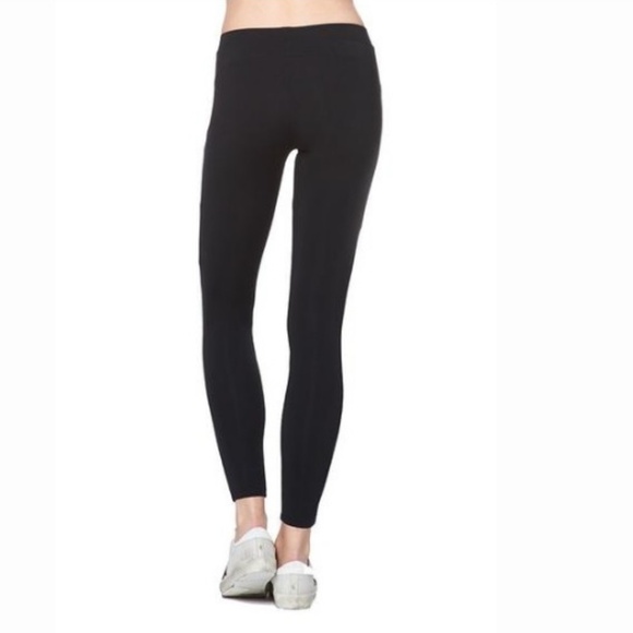 Moto Leggings w/ Suede Pintuck Knees, XS - Picture 3 of 4